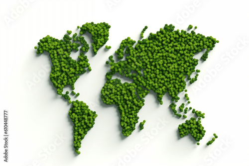 The earth is on a grey background with trees, in the style of highly detailed foliage, minimalistic objects, made of plastic, wimmelbilder, digital airbrushing, isometric, high definition