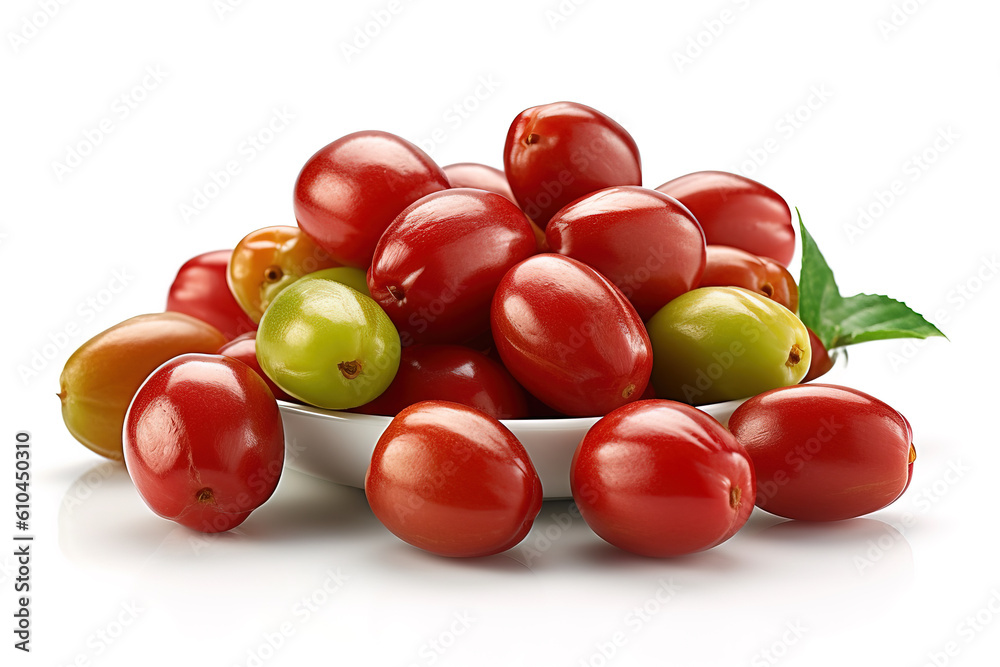 Jujube isolated on white background generative ai Jujube isolated on white background generative ai