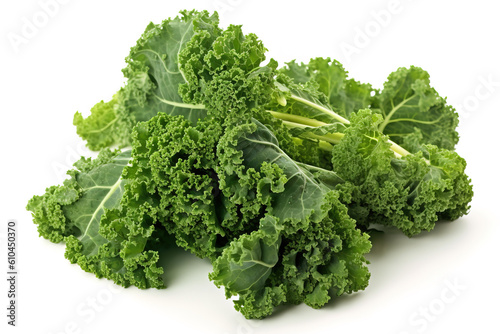 Kale isolated on white background generative ai
