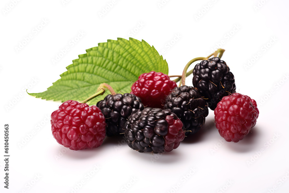 Mulberry isolated on white background generative ai Mulberry isolated on white background generative ai
