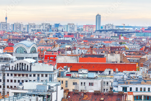 Rooftops of Budapest City . Urban cityscape of Budapest 