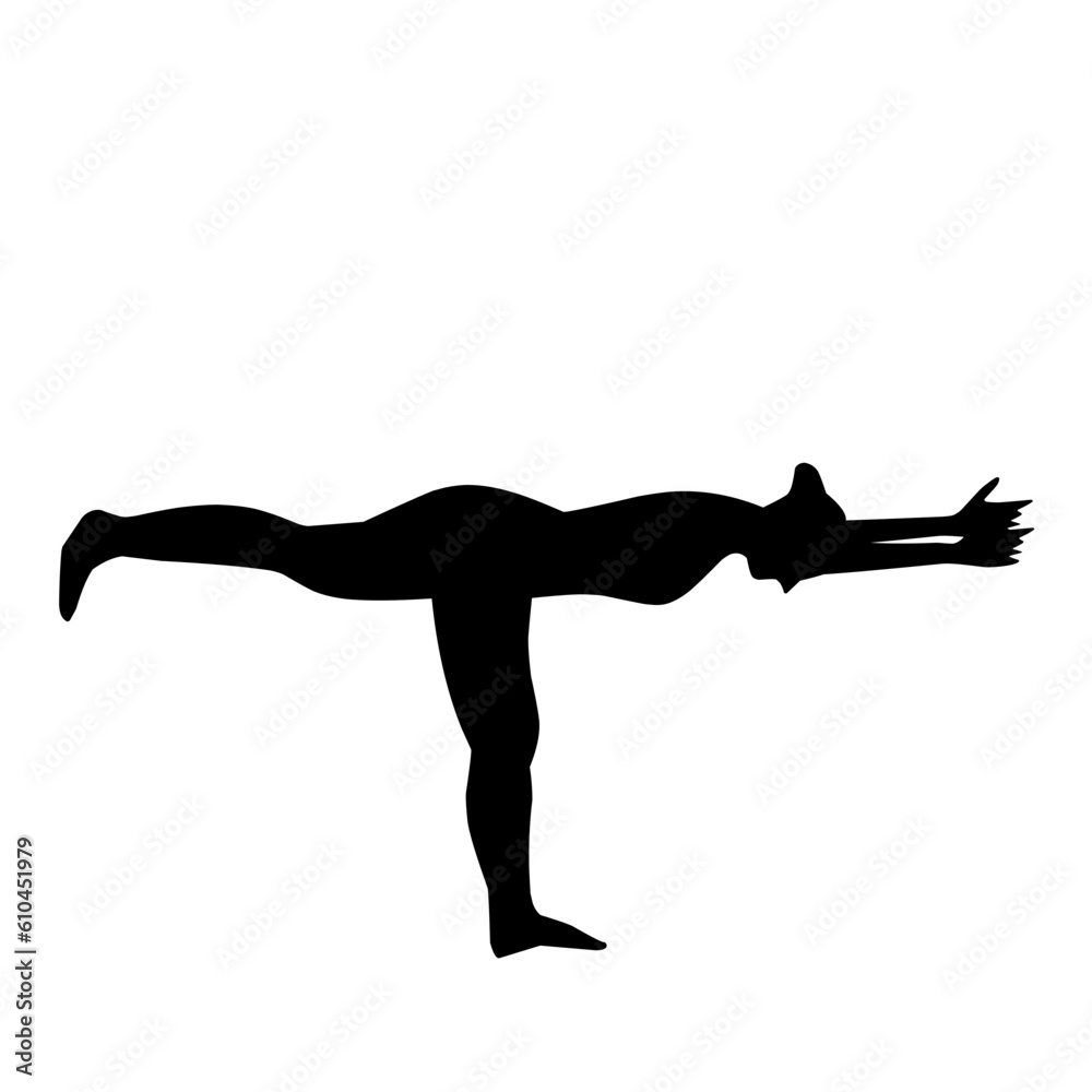 Female various yoga proses Silhouette Female various yoga proses Silhouette