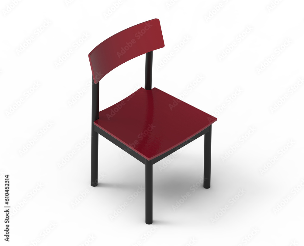 Isolated 3D chair scene creator rendering for interior design or decoration projects. Isolated 3D chair scene creator rendering for interior design or decoration projects.