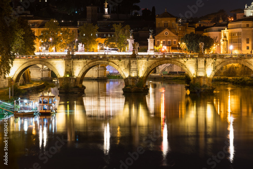 Sant Angelo bridge in Rome. Italy