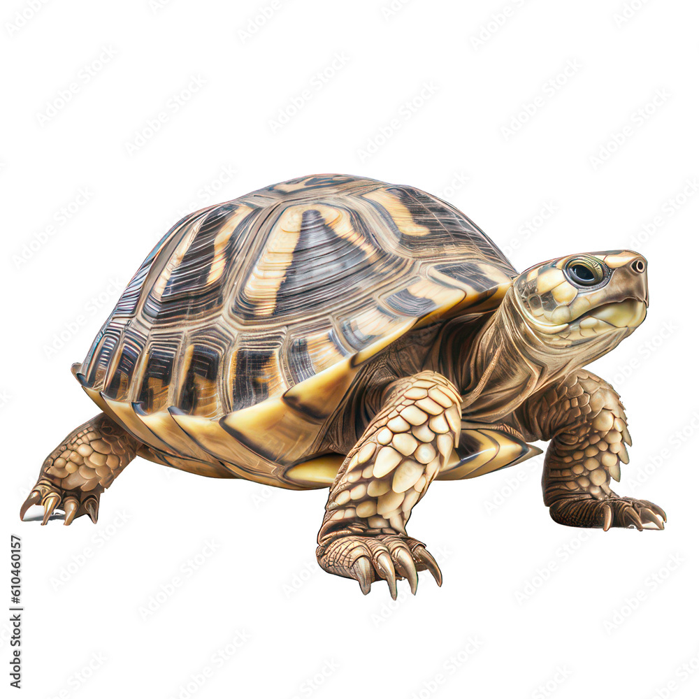 Turtle isolated on white created with Generative AI Turtle isolated on white created with Generative AI