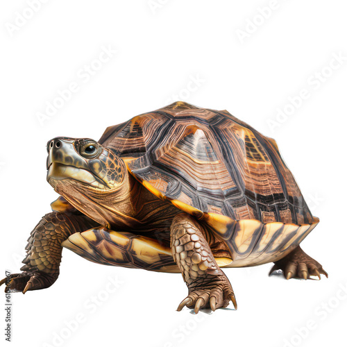 Turtle isolated on white created with Generative AI