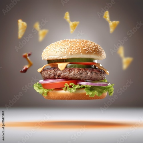 Hamburger. Generated with AI