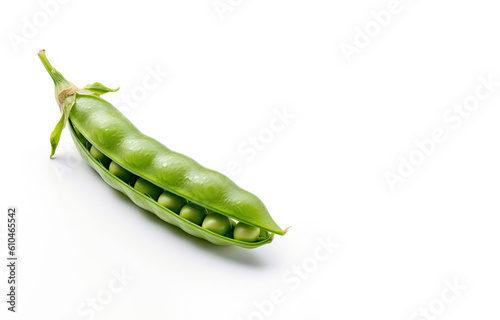 Pea Pods on a White Backgro...