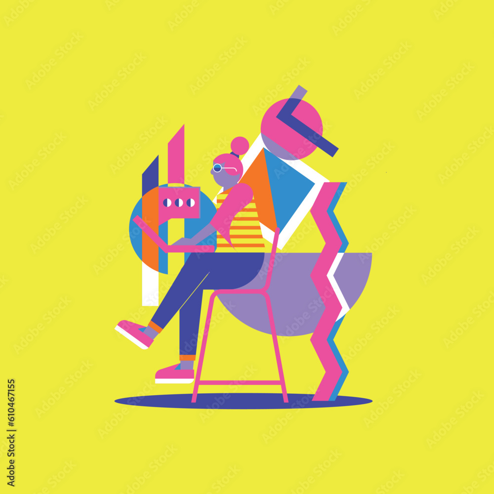 vector illustration of woman business vector illustration of woman business
