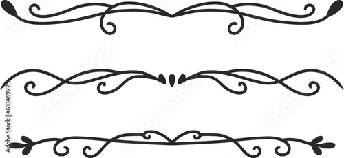 Elegant divider, vintage, ornaments, lines, 