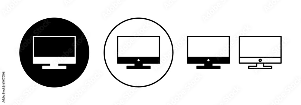 Computer icon vector for web and mobile app. computer monitor sign and symbol Computer icon vector for web and mobile app. computer monitor sign and symbol