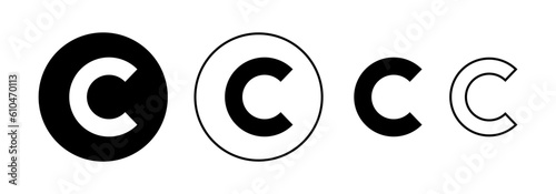 Copyright icon vector for web and mobile app. copyright sign and symbol