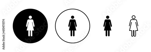 Female icon vector for web and mobile app. woman sign and symbol