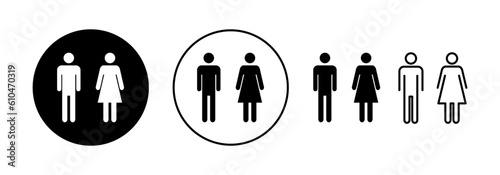 Man and woman icon vector for web and mobile app. male and female sign and symbol. Girls and boys