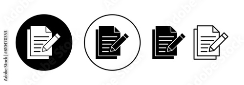 Note icon vector for web and mobile app. notepad sign and symbol