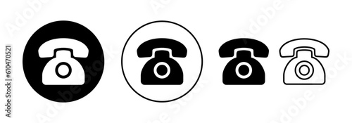 Telephone icon vector for web and mobile app. phone sign and symbol