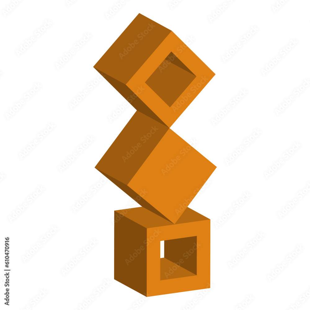 Obraz premium isometric blocks. Collection of corporate logo elements. Vector illustration. Stock picture.