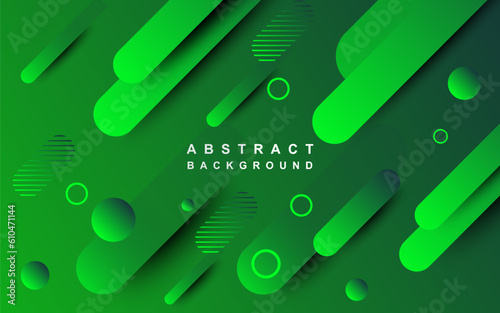 green modern abstract background design, geometric composition, green neon gradations