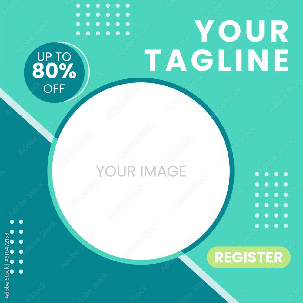 Fototapeta premium Simple Frame social media template, twibbon design template with blank space and photo frame. Suitable for various events, product templates, product frames