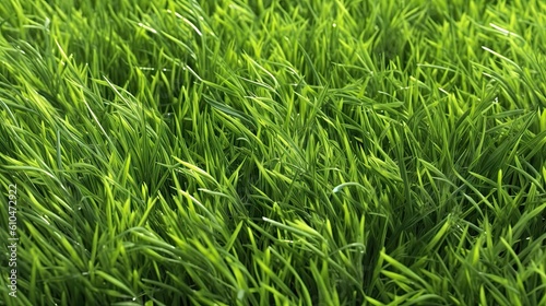 Green Grass Texture Background Viewed from Above - Gazon Finely Textured Greenery Plane View. Generative AI