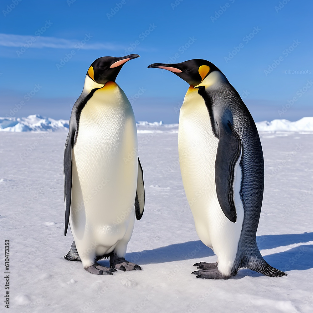 Fototapeta premium Pinguins-imperadores na Antártica
