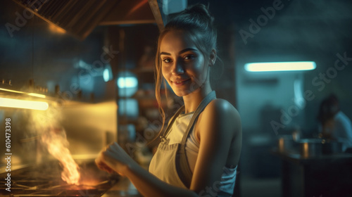 young adult woman wearing a...