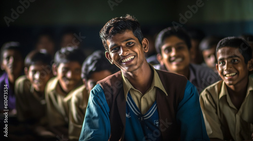smile young teenager group sits in class room, boys, teen teenager teenagers