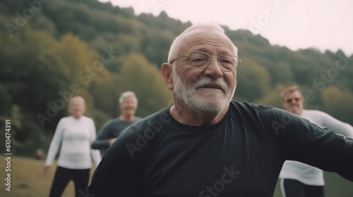 middle aged man with gray h...