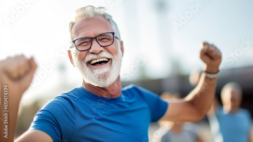 middle aged man with gray h...
