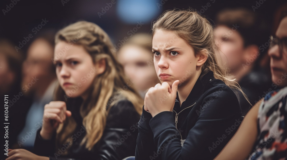 teenage girls and boys, bad mood anger and hate, upset and disappointed or arrogance or unfriendly loud behavior, teens with friends teenage girls and boys, bad mood anger and hate, upset and disappointed or arrogance or unfriendly loud behavior, teens with friends