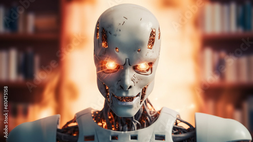 a robot humanoid android, s...