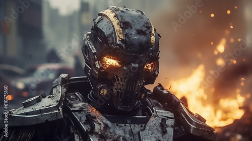 at war, robot humanoid andr...