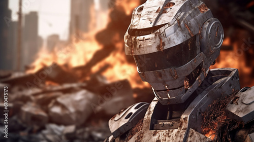 at war, robot humanoid andr...
