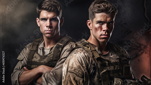 a soldier in a soldier's uniform with a gun, machine gun,