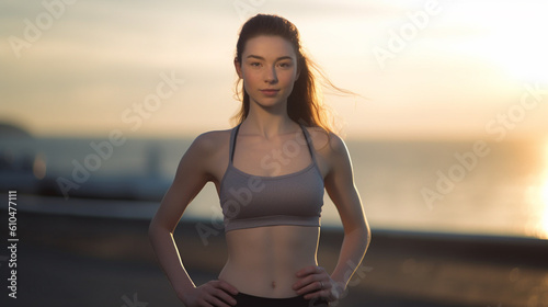Young adult woman wearing s...