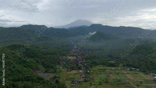 Bali paddy fields filmed with a Drone photo