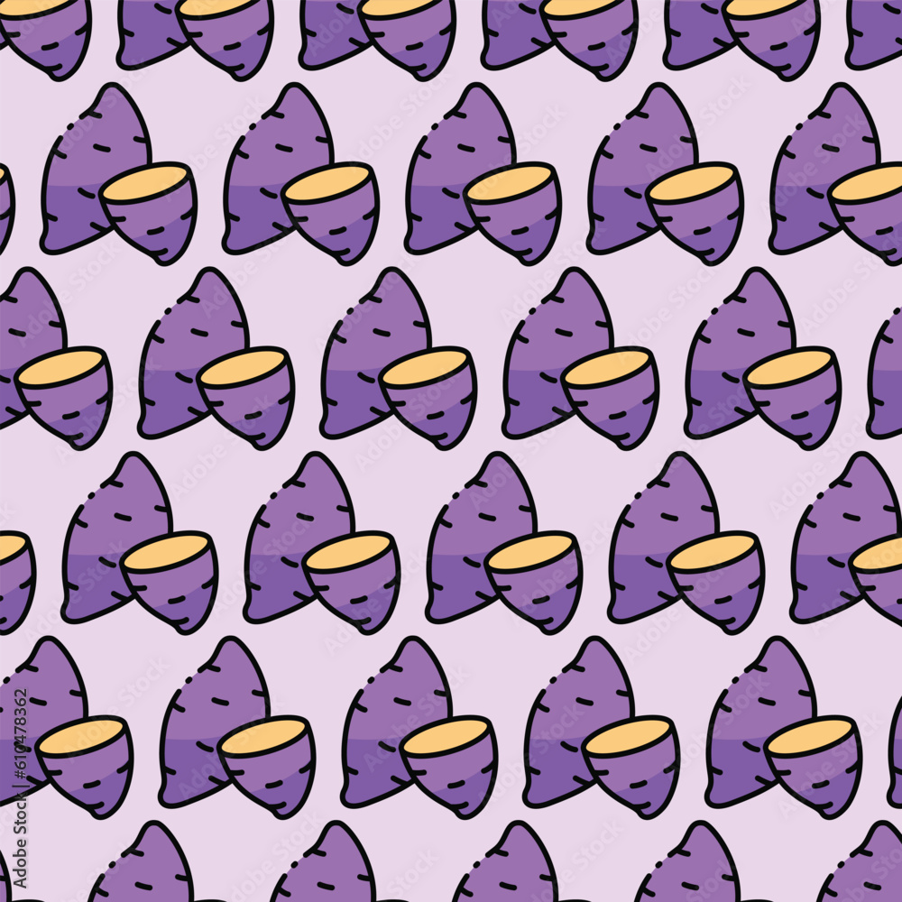 Sweet potato pattern design or background Sweet potato pattern design or background