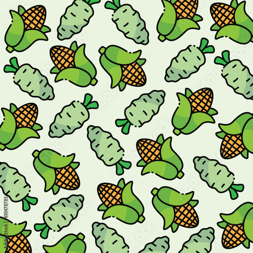 Corn and wasabi pattern design or background