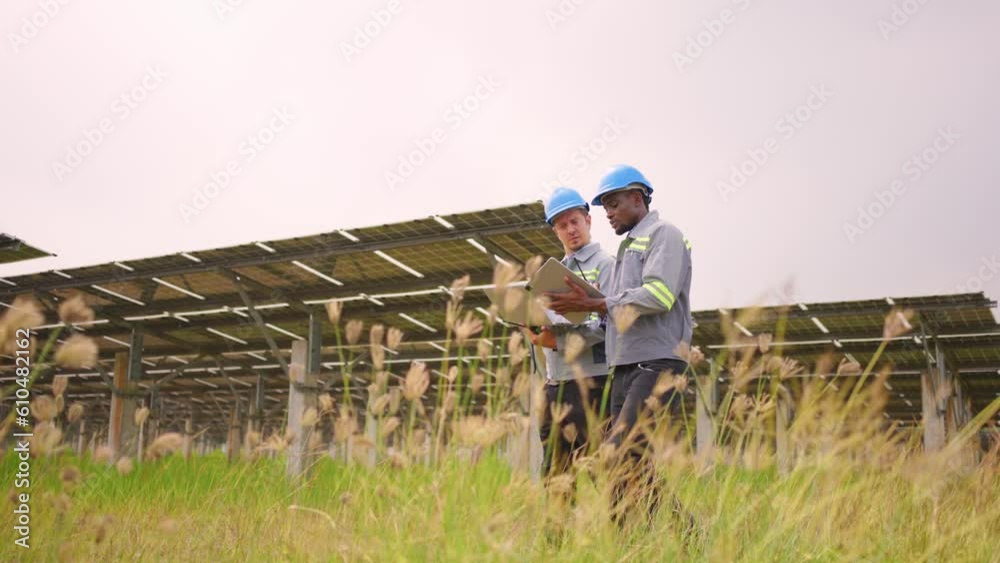 Professional engineer work to maintenance of photovoltaic panel system. Professional engineer work to maintenance of photovoltaic panel system.