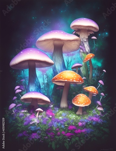 mushrooms in the grass © WAGO