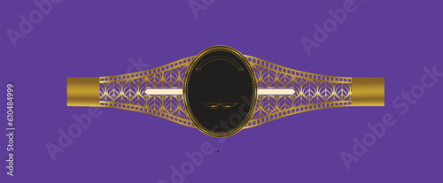 Cigar label set. Badges or vintage logos for cigar vector template. Illustration cigar label, badge emblem cigarette