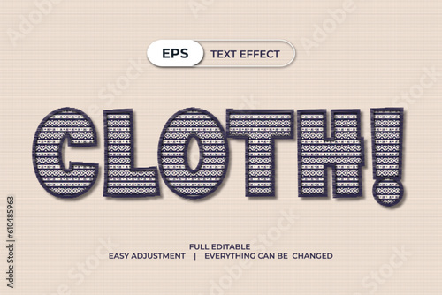 Yarn Style Vector Text Effect Editable