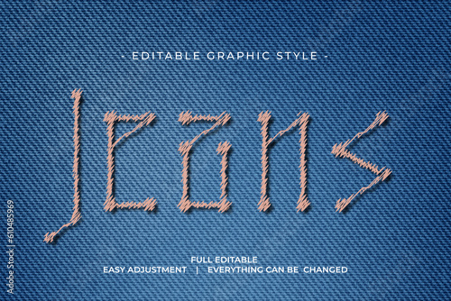 Yarn Style Vector Text Effect Editable