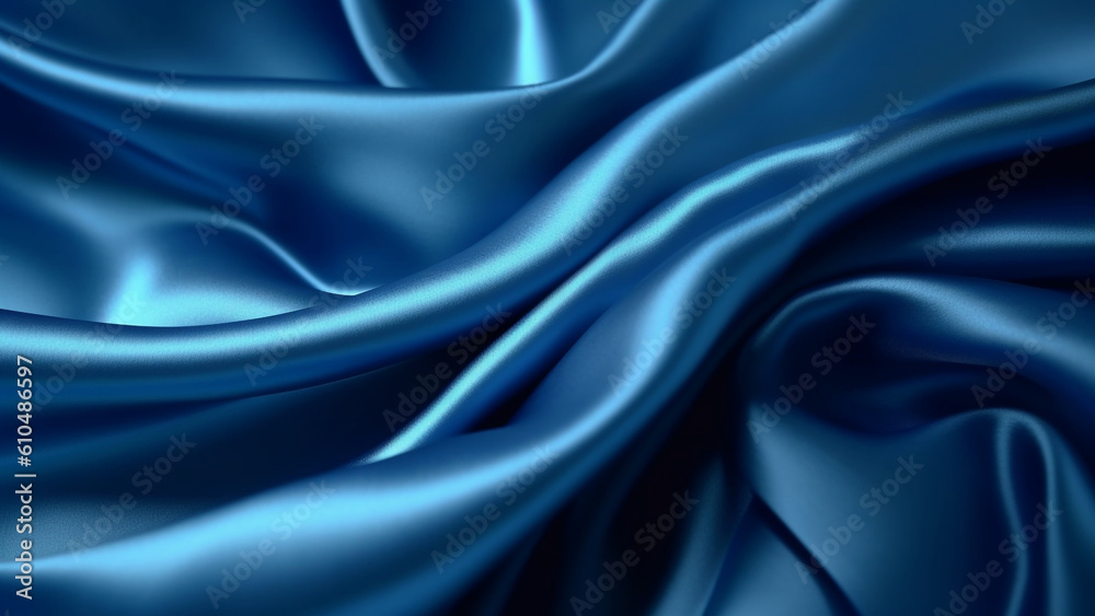 Obraz premium blue satin background