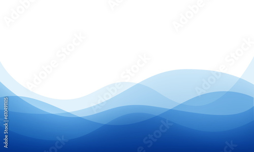 青の波型グラデーションの背景素材