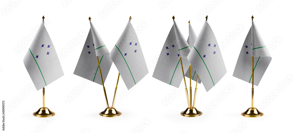 Small national flags of the Mercosur on a white background Small national flags of the Mercosur on a white background
