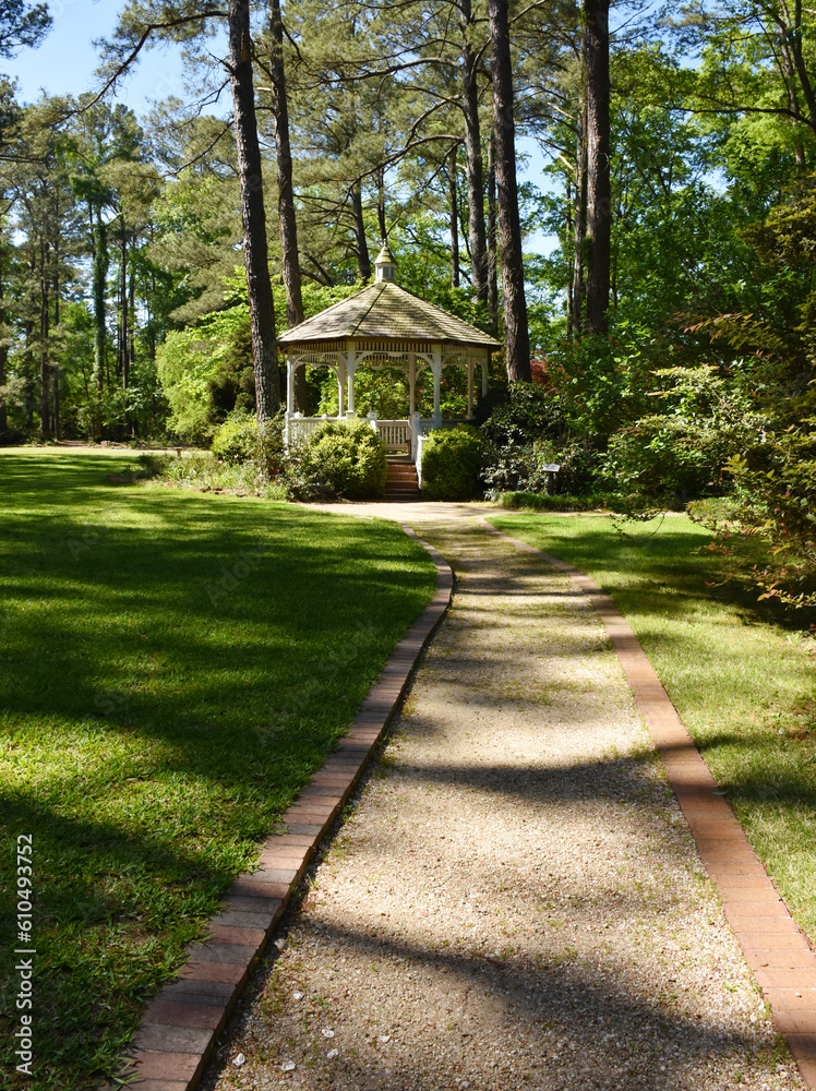 Gazebo in Cape Fear Botanical Garden, Fayetteville, North Carolina, USA Gazebo in Cape Fear Botanical Garden, Fayetteville, North Carolina, USA
