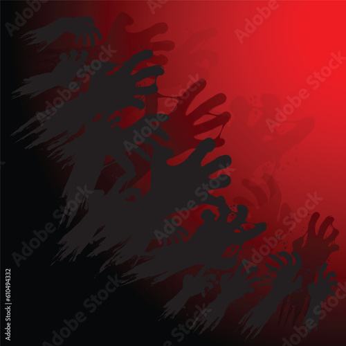 Zombie blood hands silhouettes wallpaper