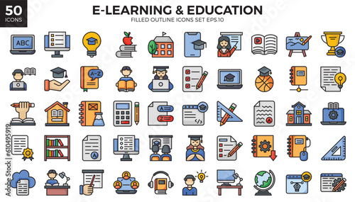 Icon packs of Learning (filled outline) with shadow.
The collection includes of business developments, programing, web design, App design and more.