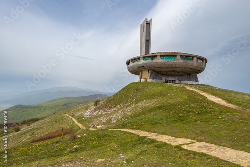 Fototapeta Naklejka Na Ścianę i Meble -  The Monument House of the Bulgarian Communist Party, also known as the Buzludzha Monument, was built on Buzludzha Peak in central Bulgaria by the Bulgarian communist government and inaugurated in 1981